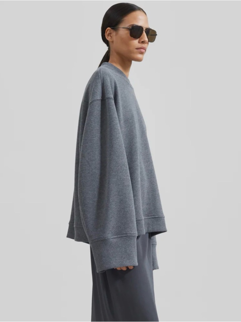 The Frankie Shop Talia Charcoal Crewneck Sweatshirt